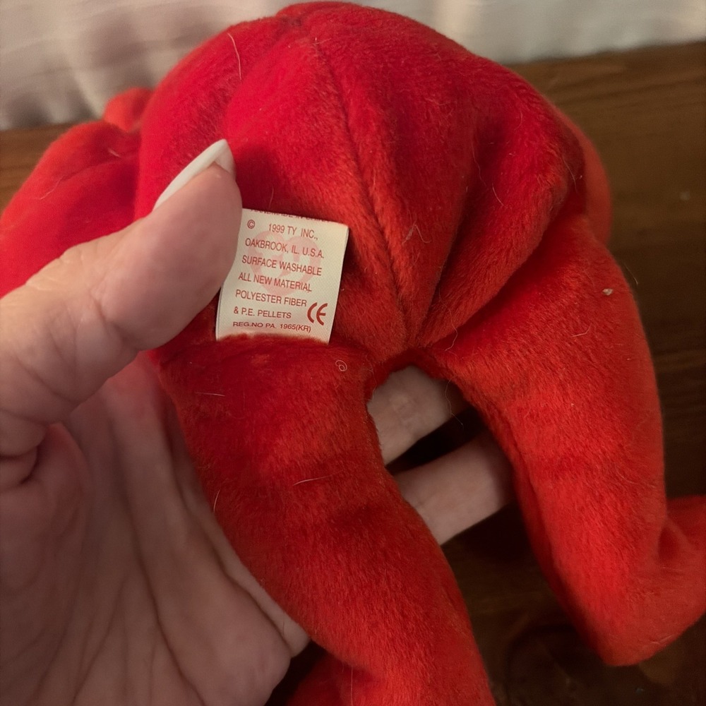1999 Ty Beanie Babies "Osito" the Red Mexican Flag Tesdy Bear